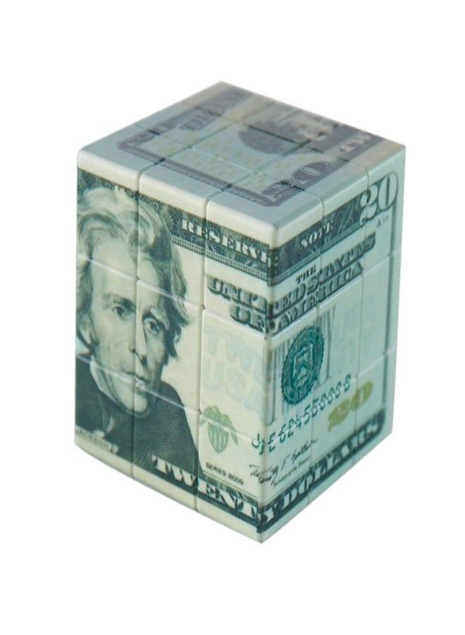 Kugoa Speed Cube 3x3 Ten-Dollar Notes/Bill Back Pattern Magic Cube Puzzle,IQ Games Puzzles Relief Effect Adult Toys,5.6cm/2.2" (20 Dollars) - Image 3